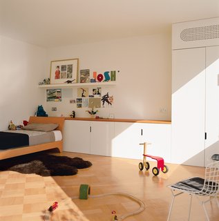 Garage Brand - Photo 5 of 8 - The boys’ bedroom is compact while providing room for sleep as well as study.