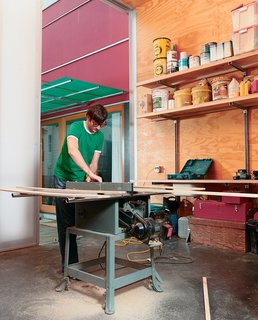 Sarti recently completed the studio addition to his house, giving him another 300 square feet of space. Now, all future home-improvement projects can be completed entirely onsite, though late-night table-saw usage might leave his neighbors sleepless in Seattle.