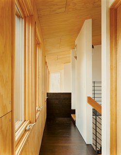The multitude of windows along with the glass partitions in the house bring in enough natural light that there’s rarely any need for electrical lighting before nightfall.