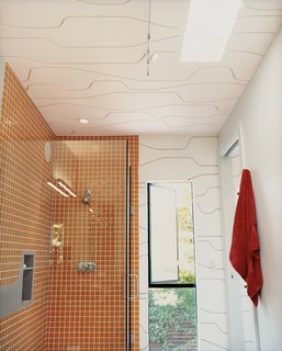 A view of the plywood installation inside the master bedroom.