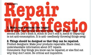 Platform 21's Repair Manifesto - Photo 1 of 2 -