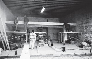 Framing the interior.