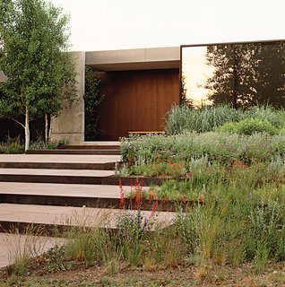 Well Pruned - Photo 1 of 2 - Lutsko Associates chose to integrate stepped terraces into the landscape design of this Ketchum, Idaho home.