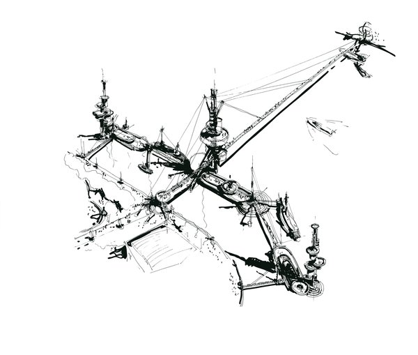 Rogers' original sketch for London As It Could Be.