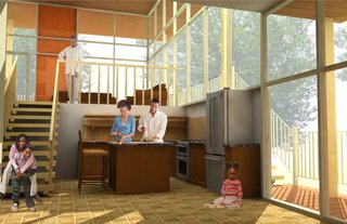 NOLA Design Competition - Photo 2 of 20 - Adaptive Living (interior) by Diandra Maseli and Elisa Costa of McGill University