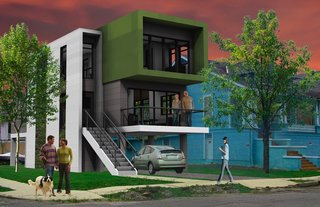 NOLA Design Competition - Photo 5 of 20 - The Excursion (exterior) by Michael Benkert of University of Cincinnati, Winning Design