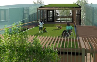 NOLA Design Competition - Photo 16 of 20 - The New Datum for a Topography Under Water (roof deck) by Justin Boulanger and Ann Rodgers of McGill University, Winning Design