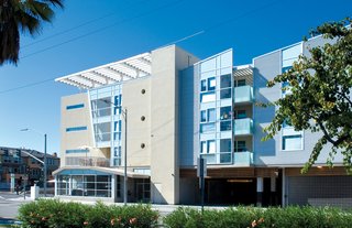 Gish Family Apartments (exterior view) in San Jose, California, by The Office of Jerome King Architecture and Planning. Photo by Bernard André Photography.