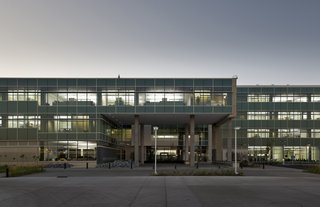 Great River Energy Headquarters (exterior view) in Maple Grove, Minnesota, by Perkins + Will. Photo by Lucie Marusin.