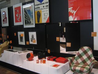 Touring Switzerland: Day 1 - Photo 2 of 3 - Assorted objects and posters from the Everything Design exhibit at Museum of Design Zurich.