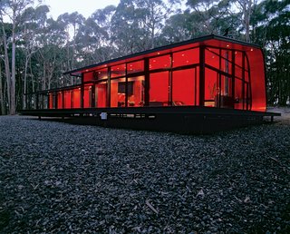Black, Red, and Green All Over - Photo 1 of 3 - With this curvy, glowing form, architect Jesse Judd has rendered the sometimes-harsh Australian bush habitable for his friends and family.