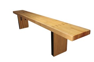 Reclaimed Bowling Lane Furniture - Photo 2 of 2 - 7-10 Split bench by CounterEvolution NYC