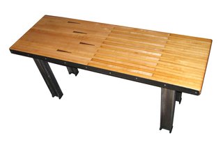 Reclaimed Bowling Lane Furniture - Photo 1 of 2 - Brooklyn table by CounterEvolution NYC