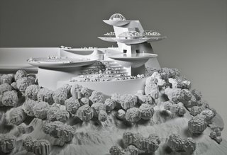 FLW: From Within Outward - Photo 3 of 4 - This model of Wright's never-built Huntington Hartford Sports Club/Play Resort was made by Situ Studio in Brooklyn. It was to be built in Los Angeles as a pleasure center for the wealthy.