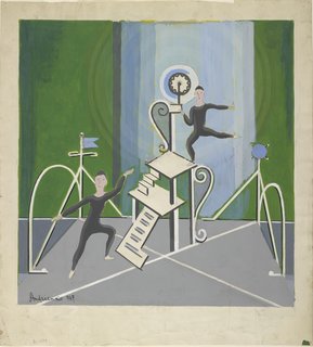 This bit of set design by Mihail Fedorovitch Andreenko was done in 1927 for the ballet "The Acrobats." It's one of my favorites from the show Creating the Modern Stage.