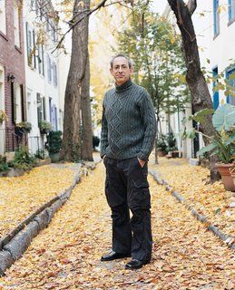 Philadelphia, PA - Photo 7 of 12 - Ken Kalfus stands amidst the autumn leaves.