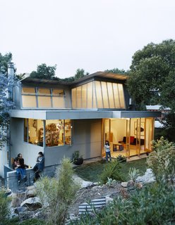 How This Couple Broke The Rules in a LA Suburb - Photo 1 of 9 - The Fung/Blatt family enjoys the backyard of their Mount Washington home. Despite its 5,000-square-foot lot, the house is just 1,640 square feet. Michael Blatt admits, "If we could add anything to this house, it would be five walk-in closets."