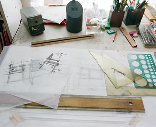 Like many of his generation, Risom still sketches by hand.
