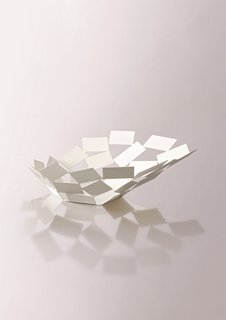 La Stanza dello Scriocco bowl, by Mario Trimarchi for Alessi.<br><br>Capturing the fluid movement of cards caught in a gust of wind, this is a really lovely collection.