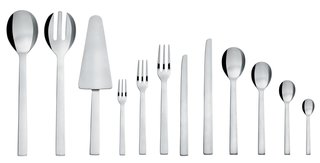 Santiago cutlery, by David Chipperfield for Alessi.<br><br>English architect and designer David Chipperfield's Santiago cutlery has clean lines that would complement any modern kitchen.