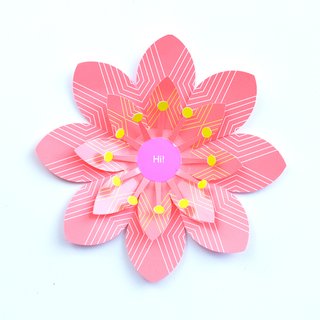 Blooms pop-up card by Artecnica