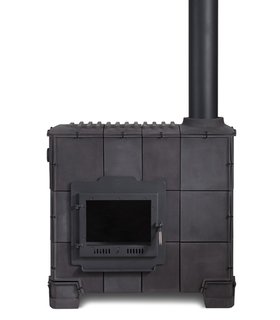 Dick Van Hoff's Tile Stove for Royal Tichelaar Makkum, currently on display at Gallery Libby Sellers.