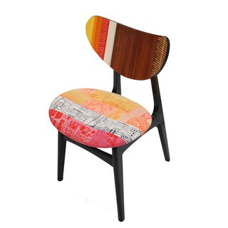 A simple chair, re-covered and re-veneered.