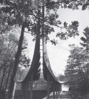 Victor Lundy's Unitarian Church in Westport, Connecticut, which is nicknamed the "New Ship Church". Image courtesy George Cserna.