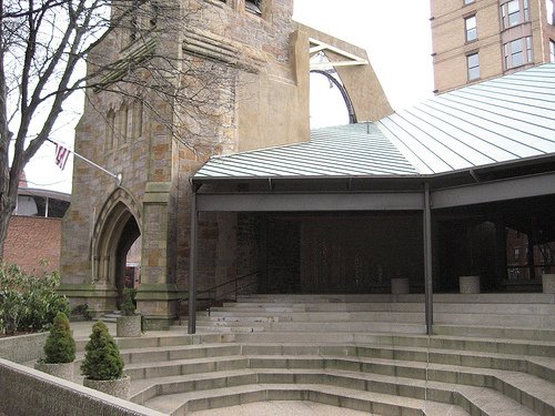 The First Church in Boston, restored by Paul Rudolph in 1971. Image courtesy Flicker user Barakmich.