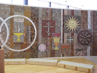Sunday Styles - Photo 9 of 11 - A mural created by Alexander Girard for The First Unitarian Church in Albuquerque, New Mexico. Image courtesy Flicker user Paulinacha.