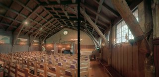 The Visionary State - Photo 2 of 3 - Schweinfurth's Swedenborgian Church in San Francisco is lit naturally and by candles.