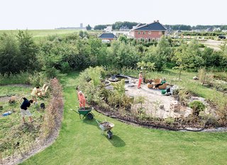 In addition to the public garden, each unit has its own private plot.