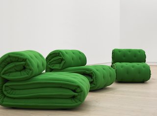 Kilo Design + BIG + Skibsted Ideation - Photo 13 of 15 - Roulade by KiBiSi. Designed in 2007 as a "meeting between mattress and Chesterfield, chair and couch." Limited Edition. <br><br>Photo courtesy of KiBiSi