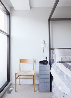 The master bedroom occupies a private space on the top floor.