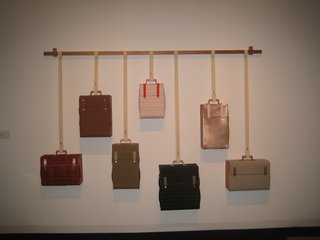 The first thing that caught my eye entering the tent was Lotty Lindeman's Tassenkast collection of luggage.