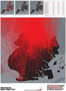 Laura Kurgan's image, titled Architecture and Justice 1, was displayed at the Museum of Modern Art New York in the Design and the Elastic Mind exhibition in 2008.Photo courtesy of Laura Kurgan