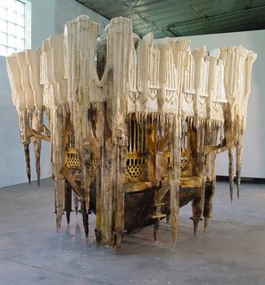 Measuring over five feet tall, Spun of the Limits of My Lonely Waltz is a sculpture created by Diana Al-Hadid in 2006.Photo courtesy of Diana Al-Hadid
