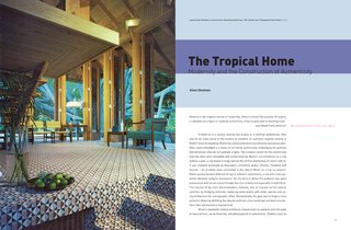 Ezra Stoller's photo of the interior of Alfred Browning Parker's Jewell Parker Residence in Coconut Grove accompanies Allan T. Shulman's essay on Miami's (and to an extent, America's) fraught relationship with its cultural origins.