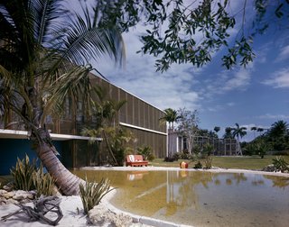 The Birdcage House by Igor Polevitzky in Biscayne Island, with its massive screened facade, was directly inspired by Marcel Breuer's experiments in regional modernism in Massachusetts.