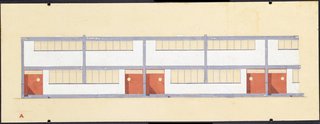 Torten housing estate elevation drawing by Walter Gropius. Image courtesy the Museum of Modern Art.