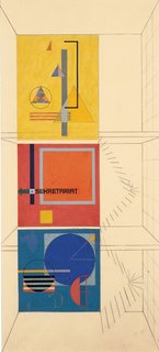 Wall-painting design for the stairwell of the Weimar Bauhaus building by Herbert Bayer. Image courtesy of Museum of Modern Art.