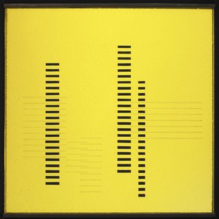 Skyscrapers on Transparent Yellow by Josef Albers. Image courtesy the Museum of Modern Art.