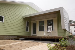 LA Tech-Habitat Home - Photo 11 of 17 - The back porch, one of the few requests of the resident. Photo courtesy of Jared Boudreaux and Tim Hayes.