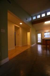 LA Tech-Habitat Home - Photo 13 of 17 - Because the house is on the north-south axis, the team added extra openings, including clerestory windows above the kitchen, to bring in additional light. Photo courtesy of Jared Boudreaux and Tim Hayes.
