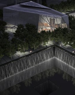 National September 11 Memorial and Museum by Snøhetta. On display at the Scandinavia House in New York through April 4, 2010, as part of the Snøhetta: Architecture, Landscape, Interior exhibit. Rendered by Squared.