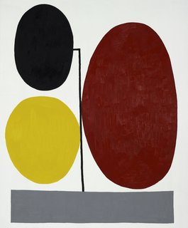 Untitled (3 Big Dots) (2009) by Jonas Wood. On display at the Hammer Museum in Los Angeles through May 9, 2010, as part of the Jonas Wood exhibit.