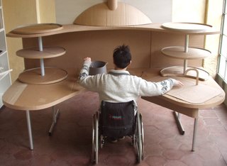 A sink with a shallow basin creates higher leg clearance so an individual in a wheelchair can use the sink without risking banging up their knees.