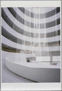 Untitled (2009) by Alyson Shotz. On display at the Guggenheim Museum February 12 through April 28, 2010, as part of the exhibit Contemplating the Void: Interventions in the Guggenheim Museum.