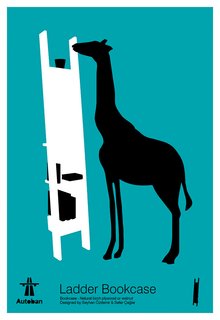 One of Autoban’s graphic whimsies, where silhouetted animals interact with furniture.