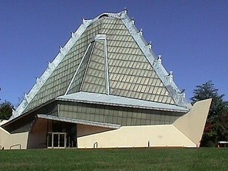 Beth Shalom Synagogue in Elkins Park, Philadelphia, built in 1954 by Frank Lloyd Wright.